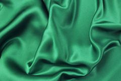 ткань шелковый сатин зеленого цвета Италия