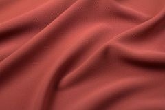 ткань кади ягодно-терракотового цвета Италия