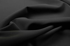 ткань черная креповая шерсть с шелком Италия