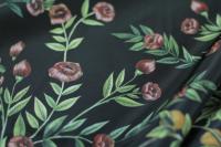 ткань плащевка с цветами, оливками и птичками