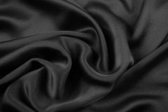ткань черный атлас крепового плетения Италия