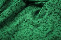 ткань хлопковое зеленое кружево