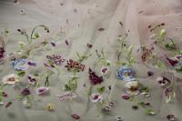 ткань сетка с цветами