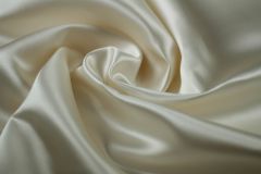 ткань двусторонний молочный шелковый дюшес Италия