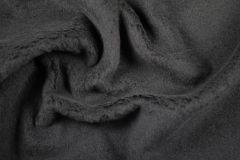 ткань почти черный искусственный мех из шерсти Италия