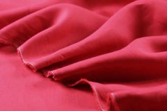 ткань красный лен полотняного плетения Италия