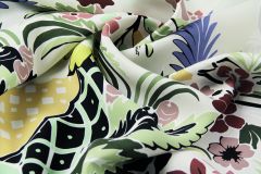 ткань шелковое кади с цветочным орнаментом (купонная ткань) Италия
