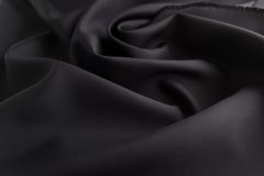 ткань черный креп из шерсти с шелком Италия