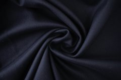 ткань пальтовая шерсть с кашемиром иссиня-черного цвета Италия
