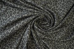 ткань серая с мелким леопардовым принтом Италия