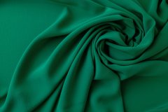ткань крепдешин зеленого (изумрудного) цвета Италия