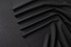 ткань трикотаж вискозный с эластаном черного цвета Италия