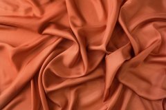 ткань шелковый подклад ржаво-оранжевого цвета Италия