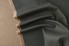 ткань пальтовая верблюжья шерсть цвета хаки с покрытием  Италия