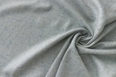 ткань костюмно-плательный лен смесовой голубой Италия