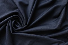 ткань черно-синяя шерсть в мелкую гусиную лапку Италия