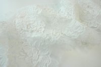 ткань кружево молочное кордовое плетение