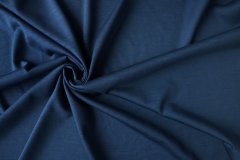 ткань трикотаж синего цвета из шерсти с шелком Италия
