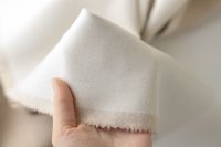 ткань пальтовый кашемир молочного и бежевого цвета (двухслойный, двусторонний)