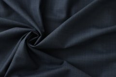 ткань костюмная шерсть черно-синий меланж Италия