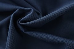 ткань черная шерсть в мелкую синюю гусиную лапку Италия