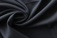 ткань костюмная шерсть тёмно-синяя в рубчик Италия