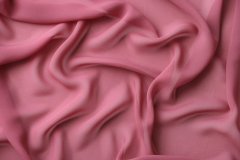 ткань крепшифон розовый(брусничный со сливками) Италия