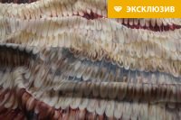ткань Креповая шерсть с шелком, рисунок перья Италия