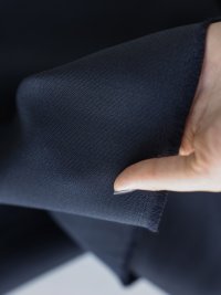 ткань креп из шерсти тёмно-синего цвета