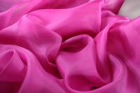 ткань шелковая органза органза шелк однотонная розовая Италия