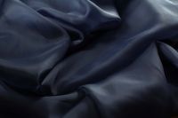 ткань шелковая органза органза шелк однотонная синяя Италия