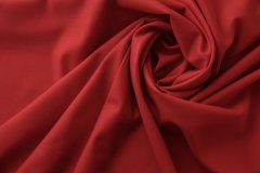 ткань кораллово - ягодная шерсть костюмно-плательная шерсть однотонная красная Италия