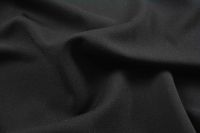 ткань плотная черная шерсть костюмно-плательная шерсть однотонная черная Италия