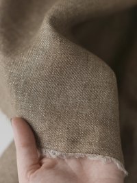 ткань костюмный лен бежевый с люрексом