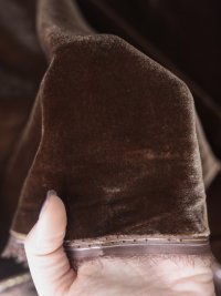 ткань бархат коричневого цвета
