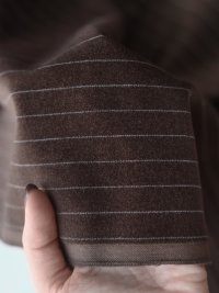 ткань бархат коричневый в вертикальную полоску