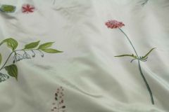 ткань шелковая плащевка "Шведская рапсодия" плащевка шелк цветы белая Италия
