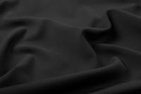 ткань черная креповая шерсть с шелком