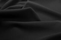 ткань черная креповая шерсть с шелком