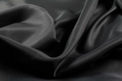 ткань плотная непрозрачная черная органза органза шелк однотонная черная Италия