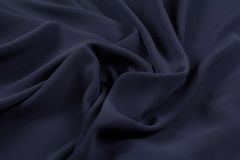 ткань креповый шифон темно-синего цвета Италия