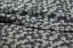 ткань тонкий полупрозрачный лен сорочечная лен цветы черная Италия