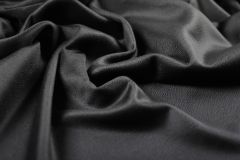 ткань пальтовая черная шерсть с кашемиром пальтовые шерсть однотонная черная Италия