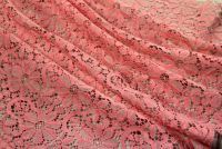 ткань кружево розовое кружево хлопок цветы розовая Франция
