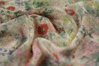 ткань крепдешин с акварельными цветами
