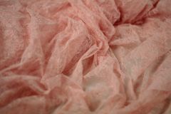 ткань нежно-розовое кружево шантильи Франция