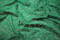 ткань хлопковое зеленое кружево