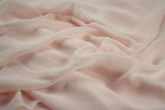 ткань крепшифон крепшифон шелк однотонная розовая Италия