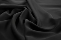 ткань черное шелковое кади кади шелк однотонная черная Италия