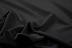 ткань черное кади из вискозы с эластаном Италия